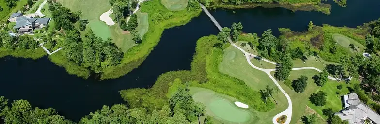 Golfers on green